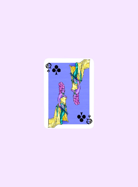 Queen of Clubs Sticker