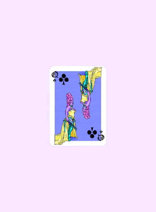 Queen of Clubs Sticker