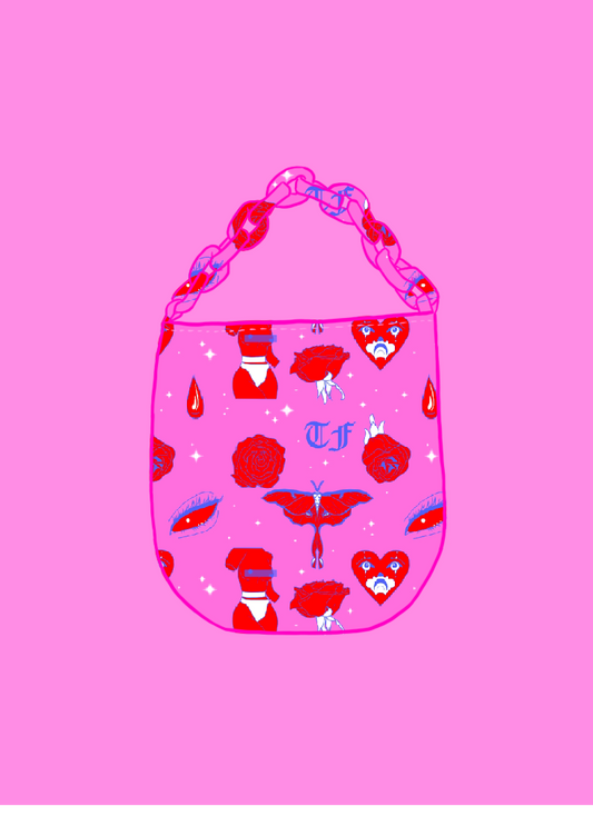 Chain Tote Bag (Pepto)